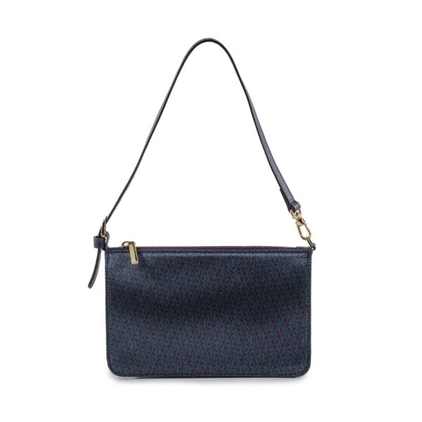 borsa in seta e pelle nera ricamata