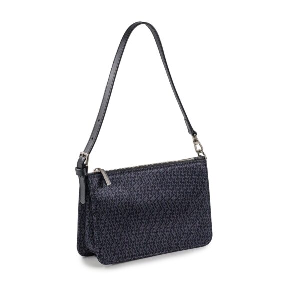 Borsa in seta e pelle nera regolabile - Silky Moon Orizzonti