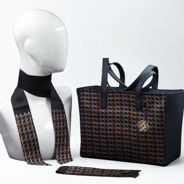 Borsa donna con fantasia blu - Silky kit 30