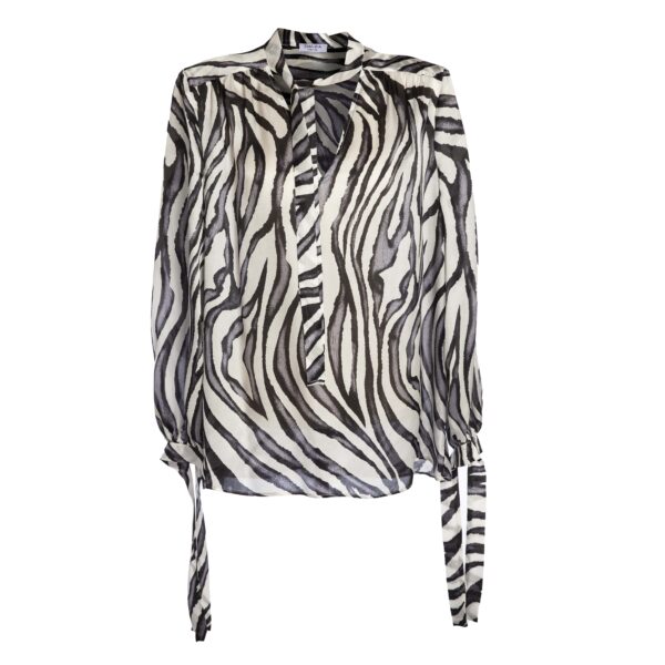 Camicia in seta con fantasia - Silky Shirt Natura Jasmine