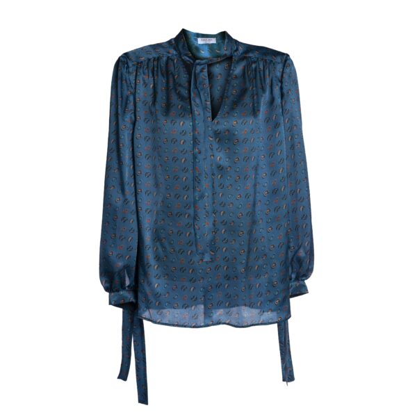 Camicia in seta Blu - Silky Shirt Natura Jasmine