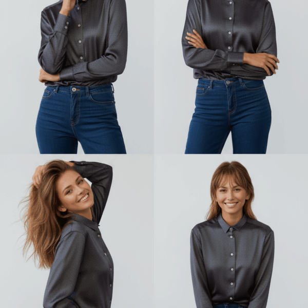 Camicia in seta base bordeaux catenella turchese elegante - Silky Shirt Orizzonti