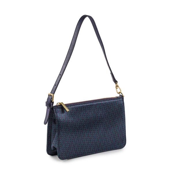 Borsa in seta e pelle nera ricamata - Silky Moon Orizzonti