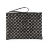 Borsa a mano nera in seta con stampa geometrica - Silky T-case
