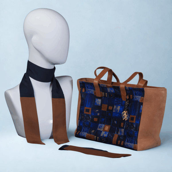 Borsa da giorno e seta marrone - Silky kit 30