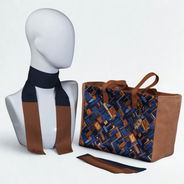 Borsa da giorno in camoscio marrone - Silky kit 30