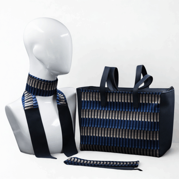 Borsa da giorno blu con stampa - Silky kit 30