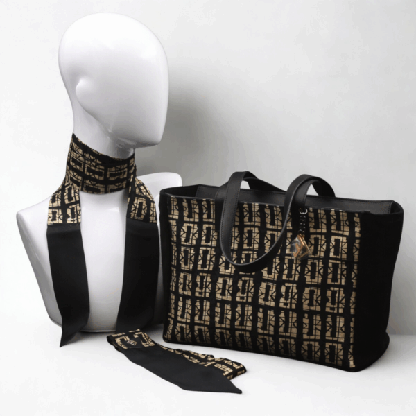 Borsa in camoscio nero a mano - Silky kit 30