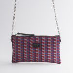 Borsa in seta rossa con catenella