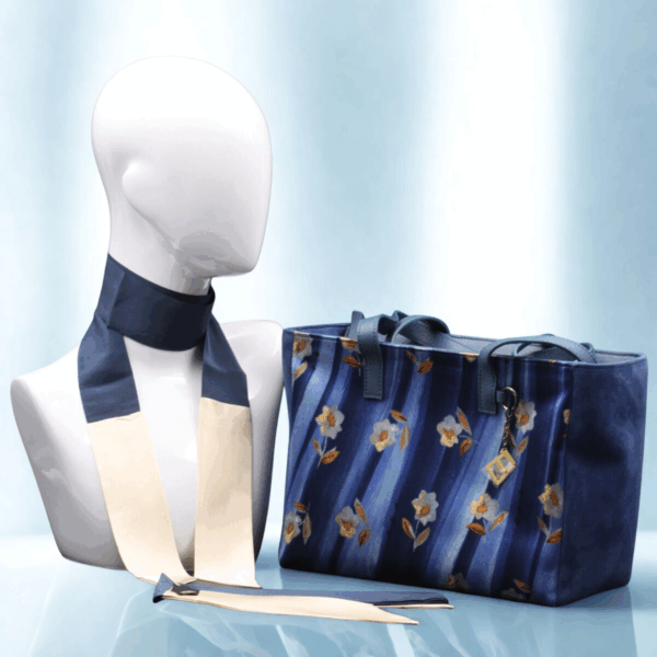 Borsa da giorno e seta con fiori - Silky kit 30