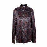 camicia in seta con disegno nera