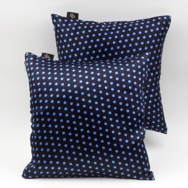 Cuscini quadrati arredo classici pois blu