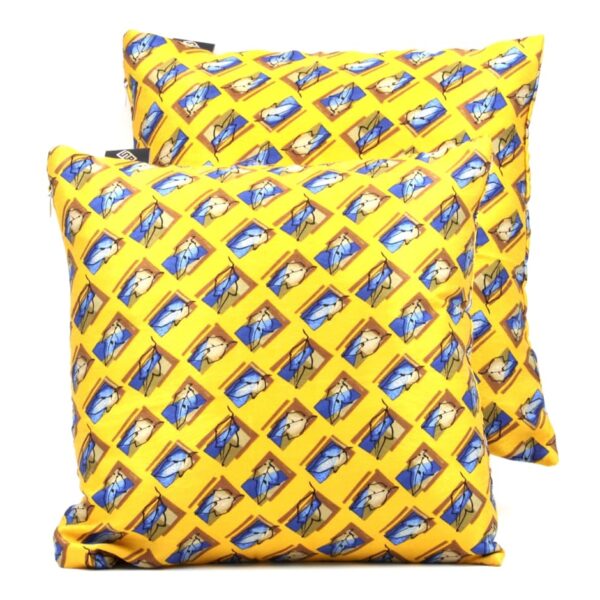 Cuscini quadrati arredo con foglie giallo