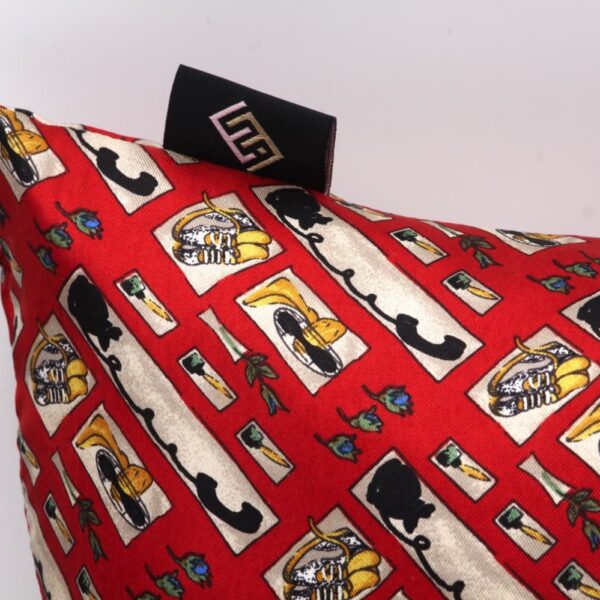 cushions rectangular silk red