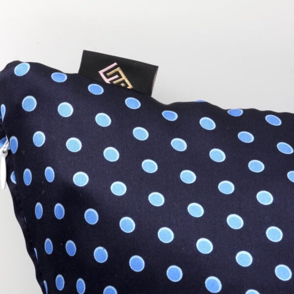 Cuscini quadrati arredo classici pois blu