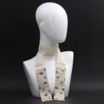 Foulard in pura seta bianca con stampa floreale
