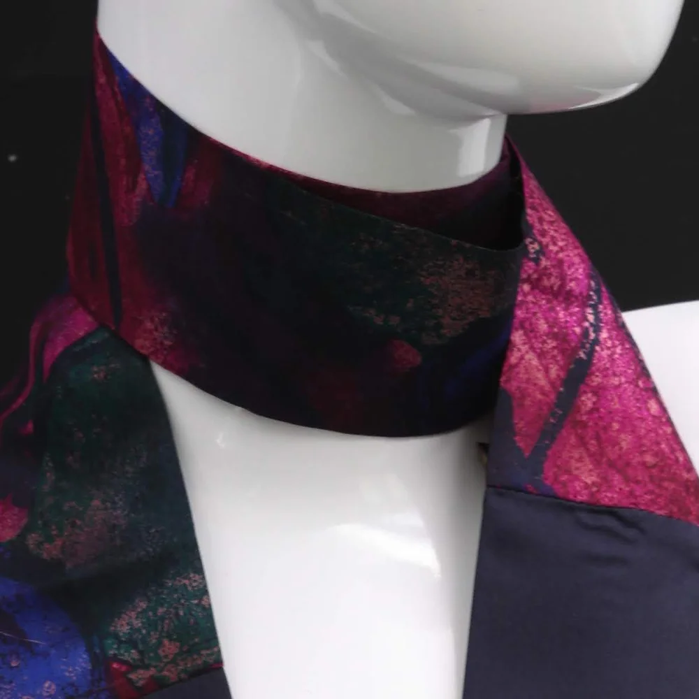 Purple pure silk foulard