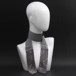 Foulard in seta grigia