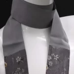 Gray silk foulard