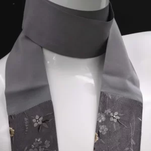 Gray silk foulard