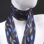 foulard tessuto lamè blu