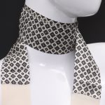 foulard white in pure silk