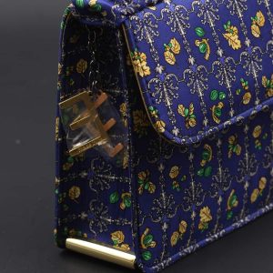 Kit clutch pochette e foulard in seta e pelle