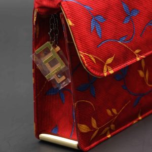 Kit Clutch borsa e foulard rosso