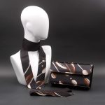 Kit clutch stampa floreale nera
