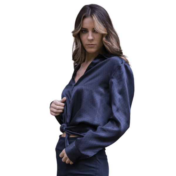 Camicia in seta Nera - Silky Shirt Orizzonti