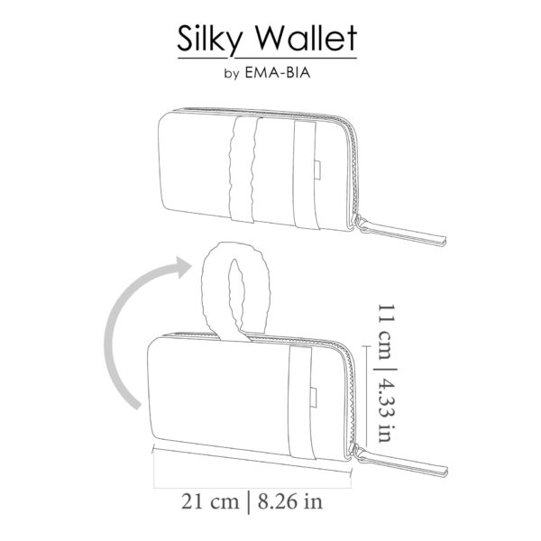 Portafoglio - pochette in seta grigio - Silky Wallet