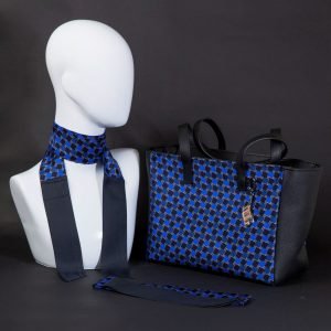 Blue suede day bag - Silky kit 30