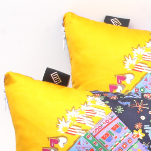 Rectangular decorative silk cushions with pattern - Silky Pillows Rectangular