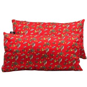 Rectangular decorative silk cushions with red pattern - Silky Pillows Rectangular