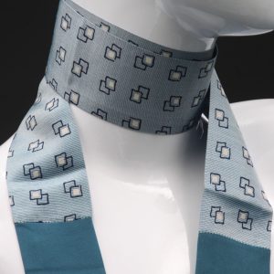 Kit Borsa a spalla in pelle e foulard blu avio - Silky Kit 22